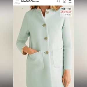 Mango Pocket structured coat